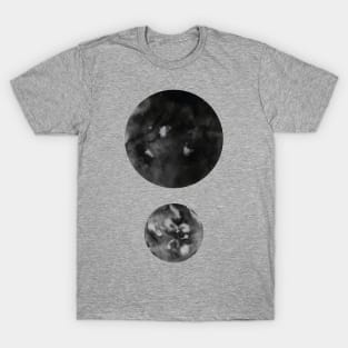 Black Minimal Dots Abstract Pattern. T-Shirt